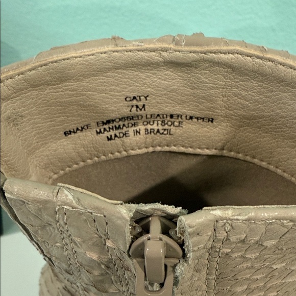 Matisse Textured Tan Ankle Booties - Picture 5 of 7